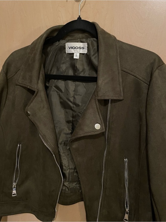 Vigoss Jackets & Blazers - Vigoss Olive Green Suede Moto Jacket